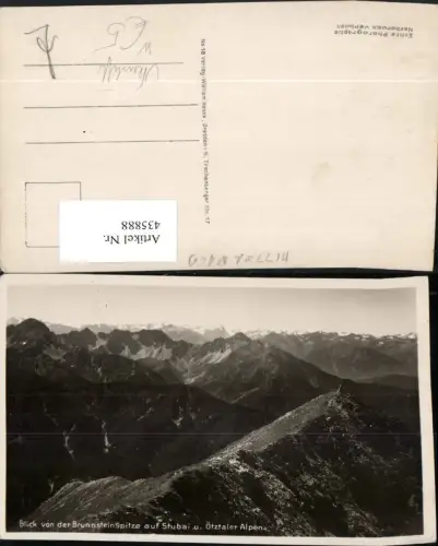 435888,Blick von d. Brunnsteinspitze b. Scharnitz auf Stubai Bergkulisse