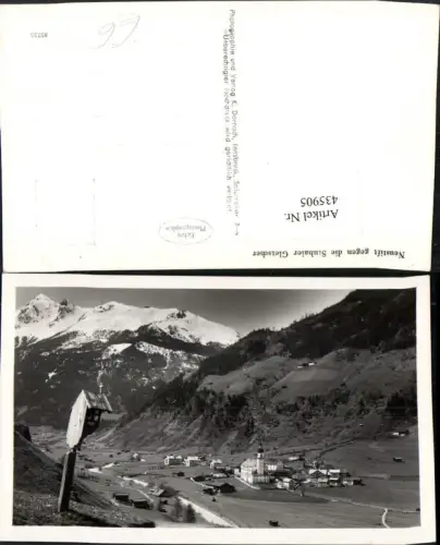435905,Neustift Totale Marterl Wegkreuz m. Stubaier Gletscher Bergkulisse