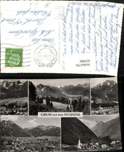435906,Gruß aus d. Stubaital Mieders Fulpmes Neustift Totale Mehrbildkarte