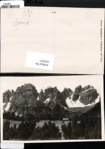 435927,Frohnebenalm b. Neustift im Stubai Kalkkögel Bergkulisse pub A. Stockhammer 6342
