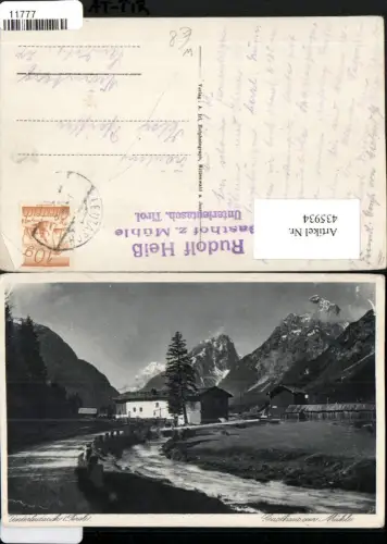 435934,Unterleutasch b. Leutasch Gasthaus zur Mühle Bergkulisse