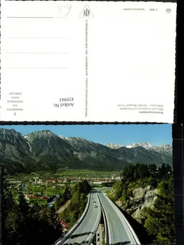 435943,Brennerautobahn m. Innsbruck u. Nordkette Bergkulisse