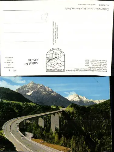 435945,Brennerautobahn Europabrücke Brücke b. Schönberg Bergkulisse