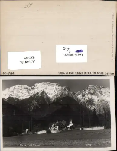 435949,Absam b. Hall in Tirol Schloss Melans Bergkulisse pub A. Stockhammer 5794