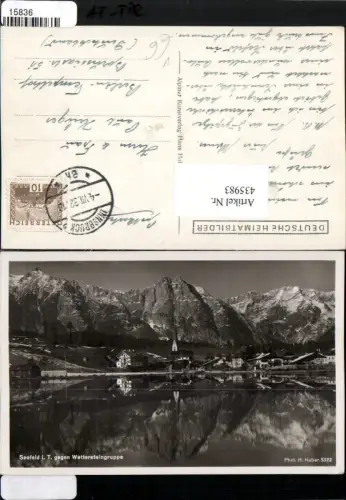 435983,Seefeld in Tirol Teilansicht geg. Wetterstein Bergkulisse pub H. Huber 5322