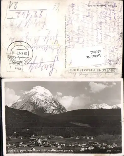 450042,Seefeld in Tirol Totale geg. Hohe Munde Bergkulisse pub H. Huber 4593