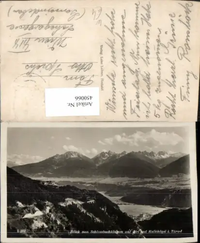 450066,Blick von Schlossbachklamm auf Zirl u. Kalkkögel Bergkulisse