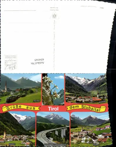 454165,Telfes Mieders Fulpmes Neustift Totale Europabrücke Mehrbildkarte