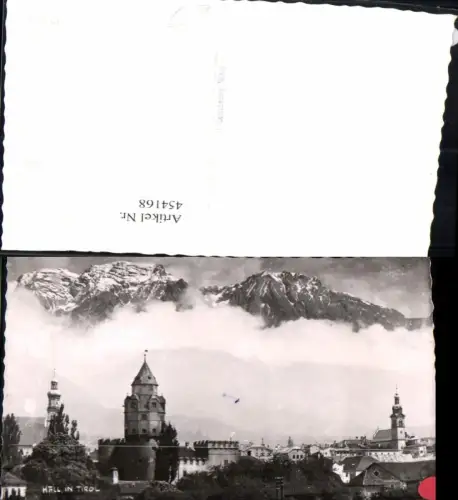 454168,Hall in Tirol Teilansicht Münzerturm Bergkulisse