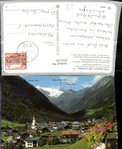 454170,Neustift im Stubaital Totale m. Zuckerhütl Bergkulisse
