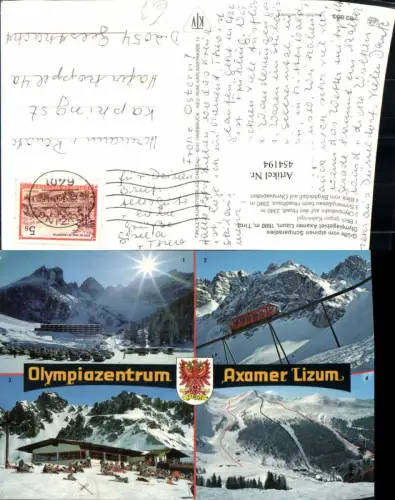 454194,Axamer Lizum Olympiabahn Skihütte Winterbilder Mehrbildkarte