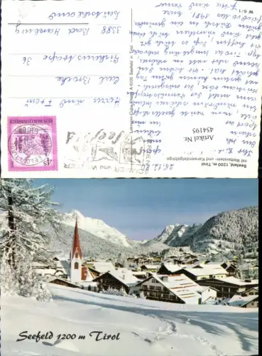 454195,Seefeld in Tirol Teilansicht Bergkulisse Winterbild