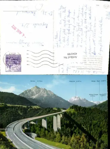 454199,Europabrücke Brücke Brennerautobahn b. Schönberg Bergkulisse