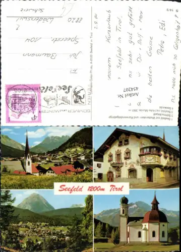 454207,Seefeld in Tirol Totale Schmuckkastl Seekirchl Mehrbildkarte