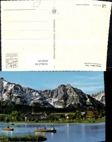 454210,Seefeld in Tirol Teilansicht See Ruderboote Bergkulisse