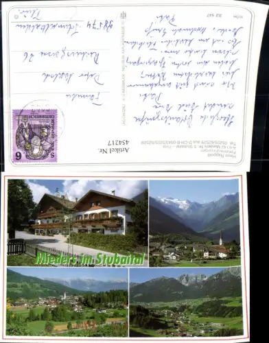 454217,Mieders im Stubaital Totale Haus Rappold Spar Mehrbildkarte