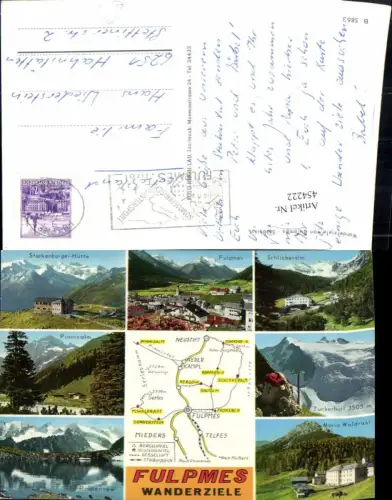 454222,Fulpmes Totale Wanderziele Schlickeralm Pinnisalm Mehrbildkarte