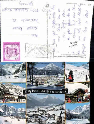 454226,Fulpmes Totale Schlick Kirche Alm Winterbilder Mehrbildkarte