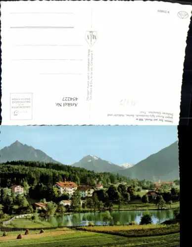 454227,Lanser See m. Hotel geg. Igls Bergkulisse