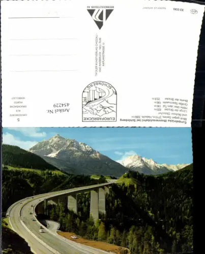 454229,Europabrücke Brücke Brennerautobahn b. Schönberg Bergkulisse