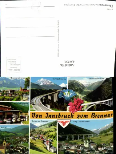 454232,Brenner Matrei Gries Totale Grenze Europabrücke Mehrbildkarte