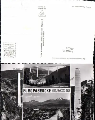 454256,Europabrücke Brücke Brennerautobahn b. Schönberg Mehrbildkarte
