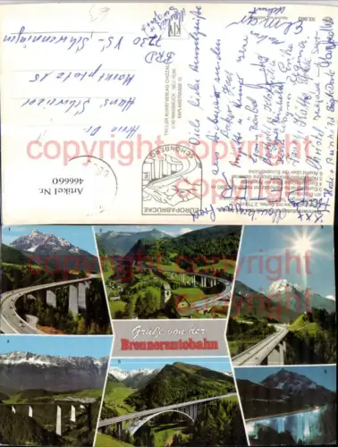 466660,Brennerautobahn Europabrücke Brücke b. Schönberg Mehrbildkarte