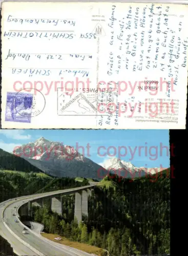 466681,Brennerautobahn Europabrücke Brücke b. Schönberg Bergkulisse