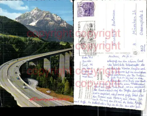 466684,Brennerautobahn Europabrücke Brücke b. Schönberg Bergkulisse