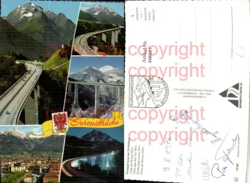 466687,Innsbruck Totale Europabrücke Brücke Mehrbildkarte