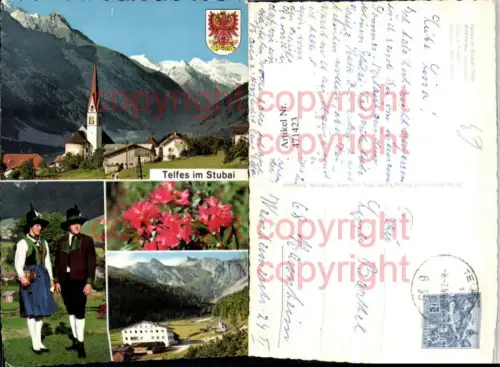471423,Telfes im Stubai Totale Tracht Alm Bergkulisse Mehrbildkarte