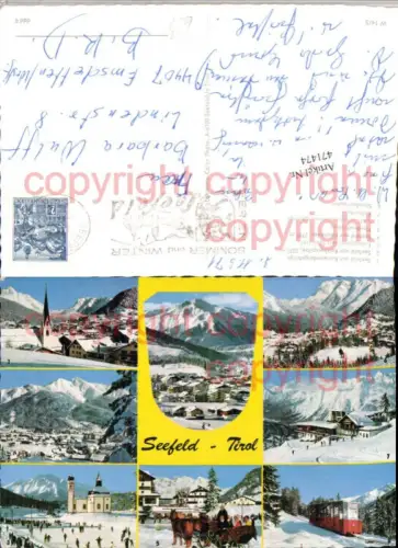 471474,Seefeld in Tirol Totale Pferdeschlitten Eislaufplatz Mehrbildkarte