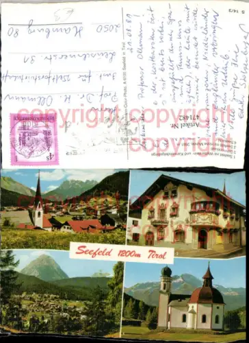 471482,Seefeld in Tirol Totale Kirche Schmuckkastl Mehrbildkarte