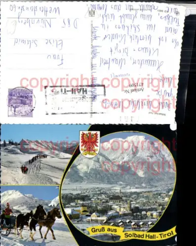 471509,Bad Hall in Tirol Totale Pferdeschlitten Mehrbildkarte