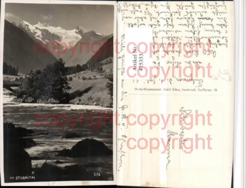 475353,Stubaital b. Fulpmes Landschaft Fluss Bergkulisse