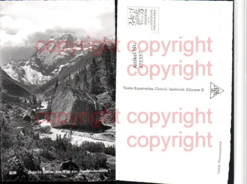 475357,Habicht b. Neustift im Stubaital Weg zur Innsbruckerhütte Bergkulisse