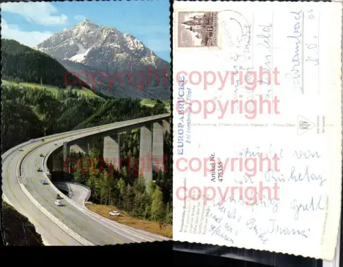 475355,Europabrücke Brücke b. Innsbruck geg. Serles Bergkulisse