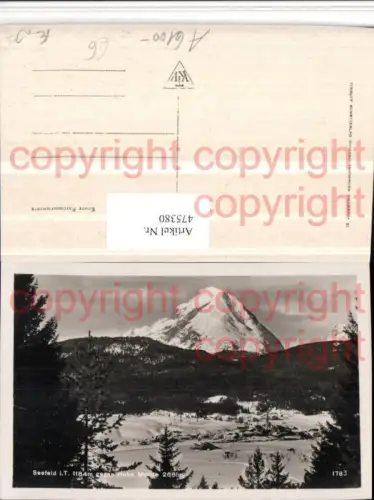 475380,Seefeld in Tirol Totale geg. Hohe Munde Bergkulisse Winterbild