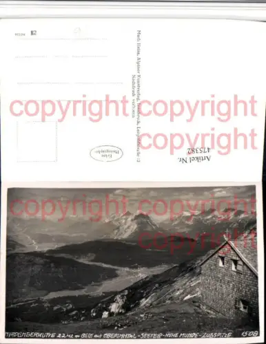 475382,Nördlingerhütte Berghütte b. Seefeld geg. Hohe Munde Bergkulisse
