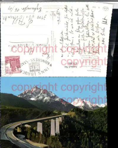 475386,Brenner-Autobahn Europabrücke Brücke b. Innsbruck Bergkulisse