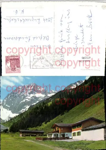 475390,Pinnisalm m. Habicht b. Neustift im Stubaital Bergkulisse