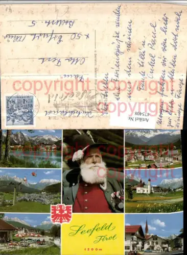 475408,Seefeld in Tirol Totale Sessellift Alter Mann Mehrbildkarte