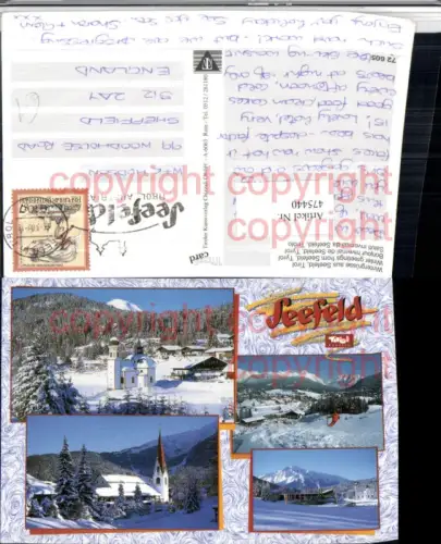 475440,Seefeld in Tirol Totale Kirche Winterbilder Mehrbildkarte