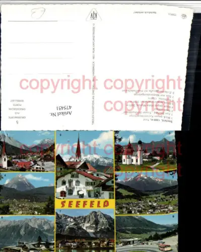 475451,Seefeld in Tirol Totale Seekirchlein Roßhütte Mehrbildkarte