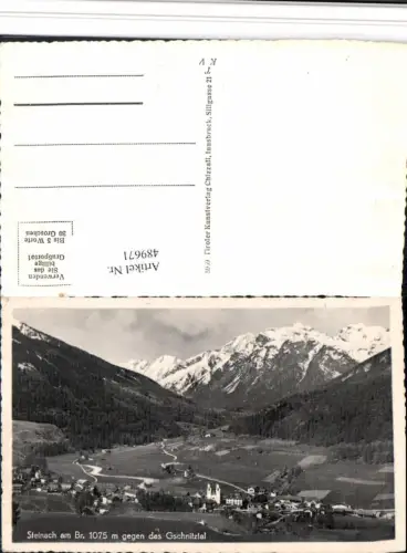 489671,Steinach am Brenner Totale geg. Gschnitztal Bergkulisse