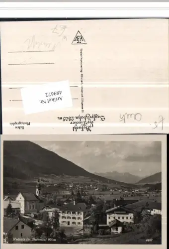 489672,Medratz im Stubaital b. Fulpmes Totale Bergkulisse