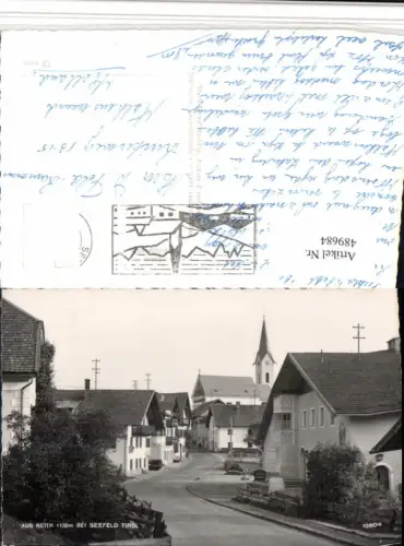 489684,Reith b. Seefeld in Tirol Straßenansicht Kirche