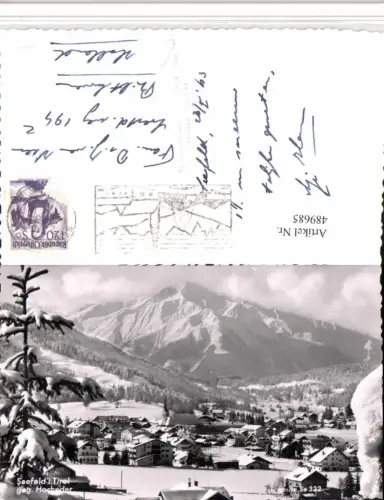 489685,Seefeld in Tirol Totale geg. Hocheder Bergkulisse Winterbild