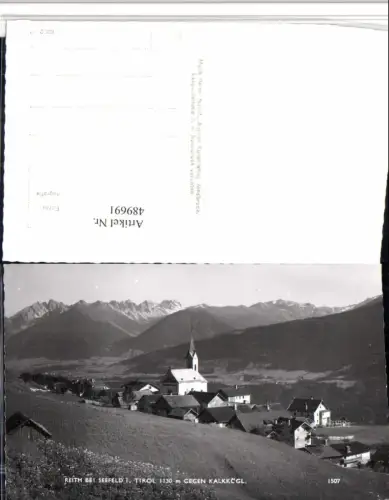 489691,Reith b. Seefeld in Tirol Totale geg. Kalkkögl Bergkulisse