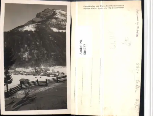 504777,Seltene Foto AK Fulpmes im Stubaital Totale pub Richard Müller